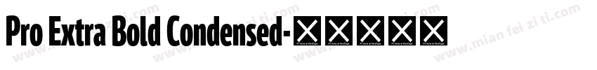 Pro Extra Bold Condensed字体转换